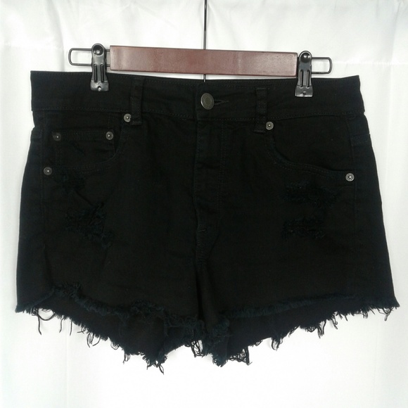 American Eagle Outfitters Pants - American Eagle black high rise festival shorts 10
